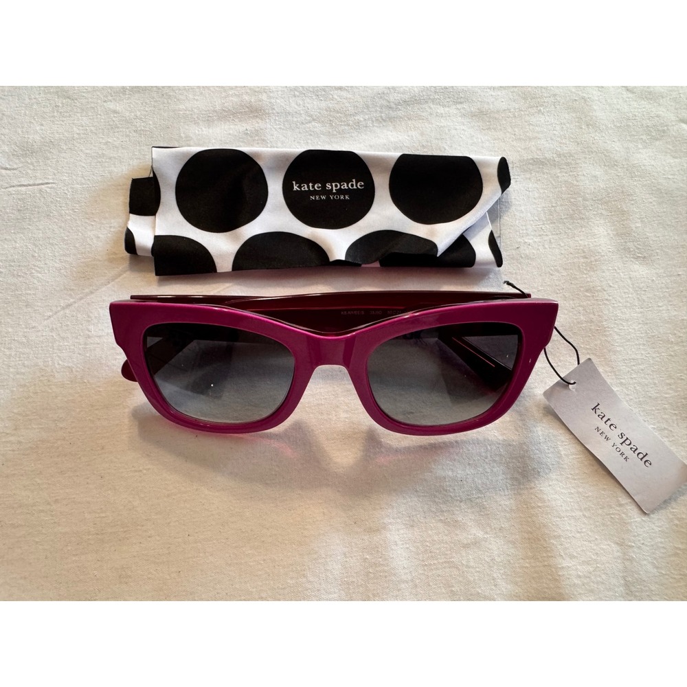 Kate Spade Aimee/S Fuchsia Pink Cat Eye Sunglasses Renewed Acetate 50mm 35J9O - Picture 3 of 7